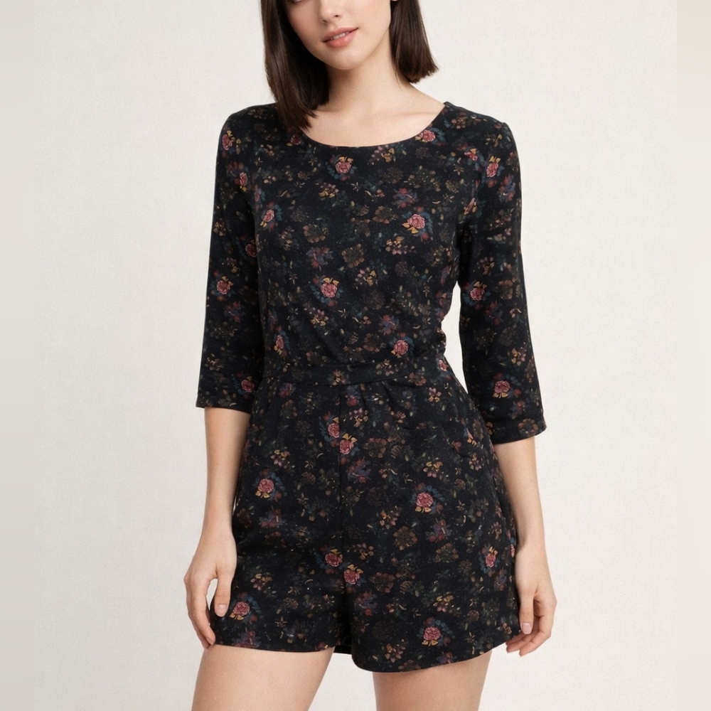 Garage Floral 3/4 Sleeved Romper